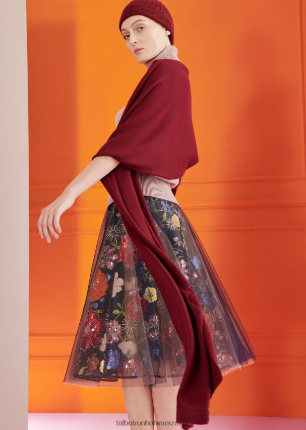 Talbot Runhof Akcesoria bordowa czerwień kobiety ukradł kasę1 0RPB2J408