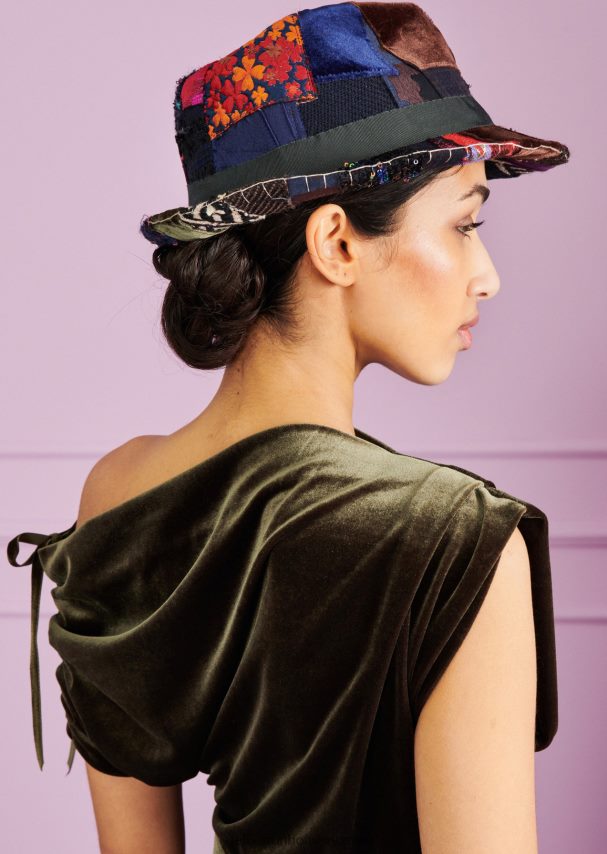 Talbot Runhof Akcesoria zielone awokado kobiety kapelusz kita1 0RPB2J397