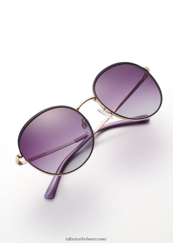 Talbot Runhof Akcesoria fioletowy kobiety okrągłe okulary przeciwsłoneczne Scarlett 0RPB2J433