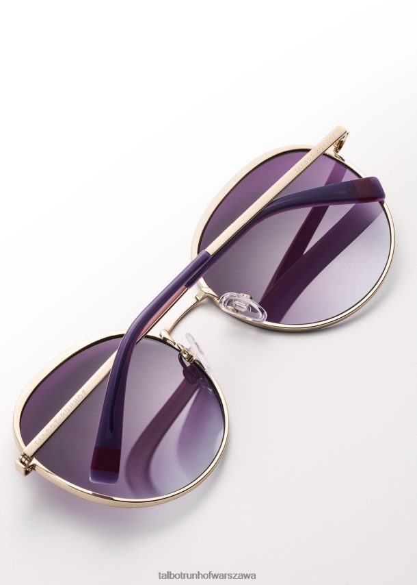 Talbot Runhof Akcesoria fioletowy kobiety okrągłe okulary przeciwsłoneczne Scarlett 0RPB2J433