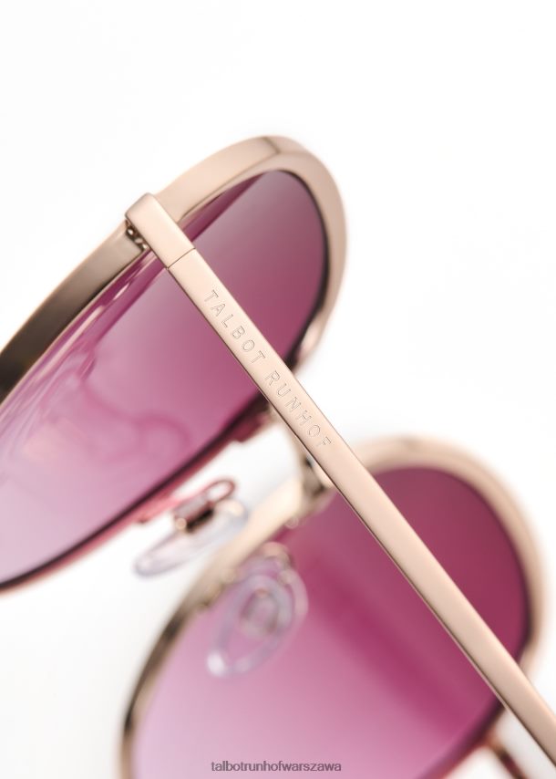 Talbot Runhof Akcesoria jagoda kobiety okrągłe okulary przeciwsłoneczne Scarlett 0RPB2J434