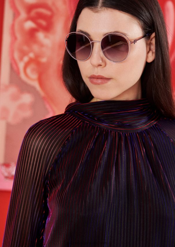 Talbot Runhof Akcesoria różowa lawenda kobiety koło okularów przeciwsłonecznych 0RPB2J443