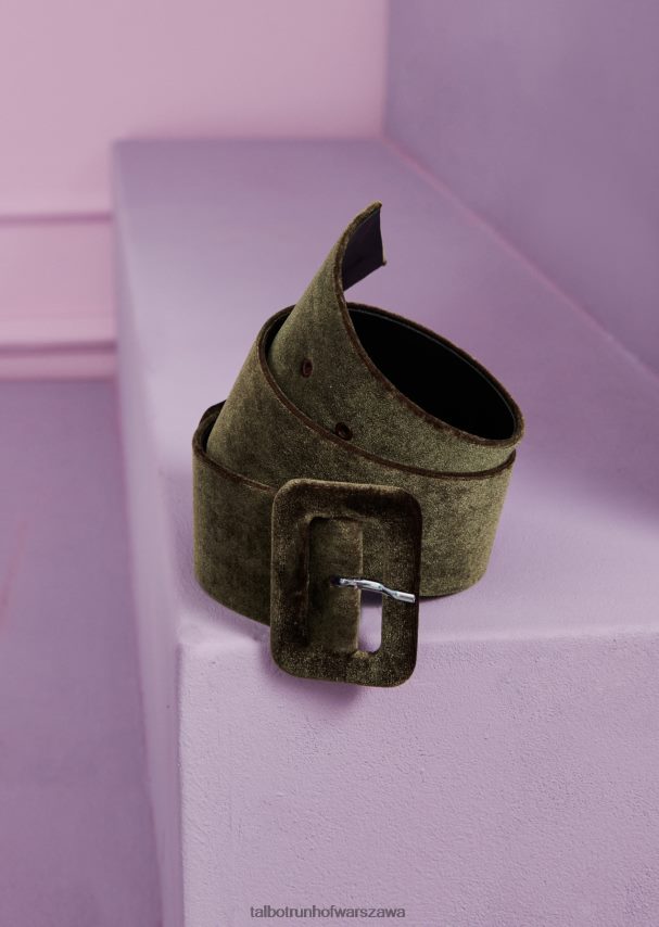 Talbot Runhof Akcesoria zielone awokado kobiety spadek paska 1 0RPB2J398