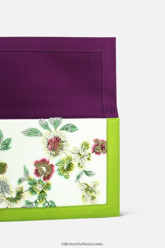 Talbot Runhof Akcesoria fioletowo zielony kobiety sprzęgło pellegrino paris helena 0RPB2J430