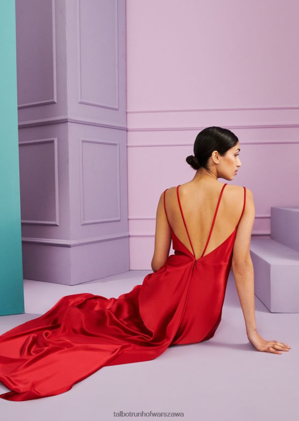 Talbot Runhof odzież Szkarłatna Czerwień kobiety suknia wieczorowa covell7 0RPB2J28