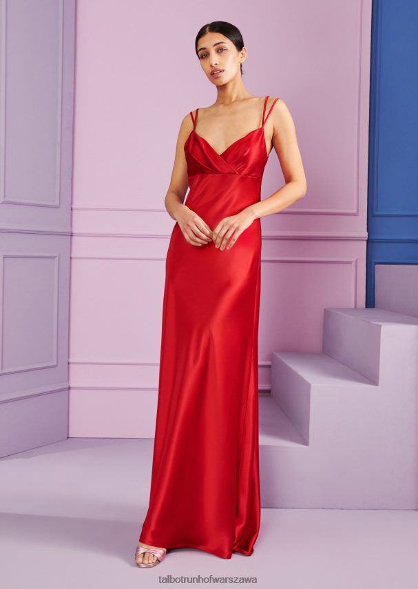 Talbot Runhof odzież Szkarłatna Czerwień kobiety suknia wieczorowa covell7 0RPB2J28