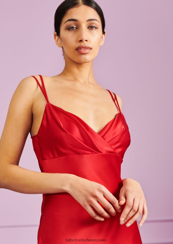 Talbot Runhof odzież Szkarłatna Czerwień kobiety suknia wieczorowa covell7 0RPB2J28