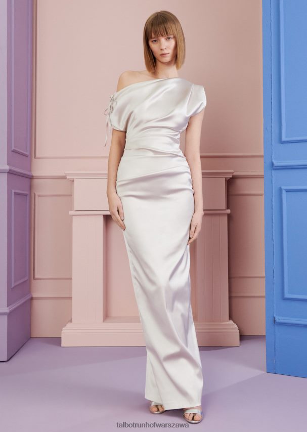 Talbot Runhof odzież alabastrowo biały kobiety suknia wieczorowa kokao1 0RPB2J26