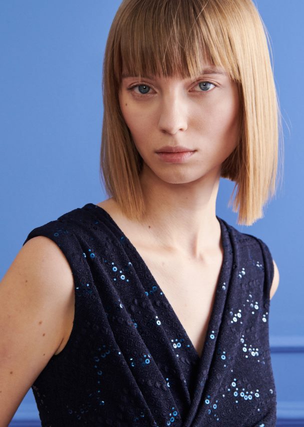 Talbot Runhof odzież błękit armady kobiety suknia wieczorowa colson3 0RPB2J22