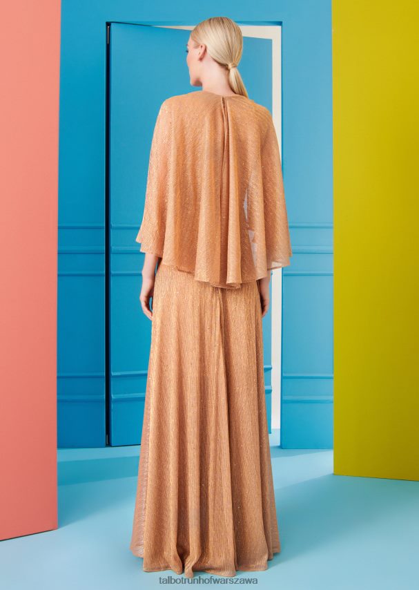 Talbot Runhof odzież brzoskwinia kobiety suknia wieczorowa horras1 0RPB2J43