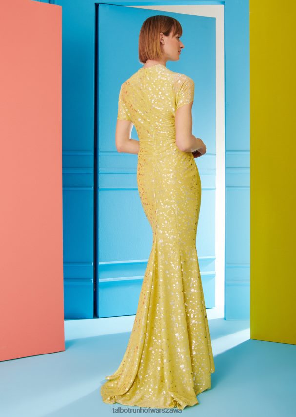 Talbot Runhof odzież cytrynowo żółty kobiety suknia wieczorowa hong2 0RPB2J46