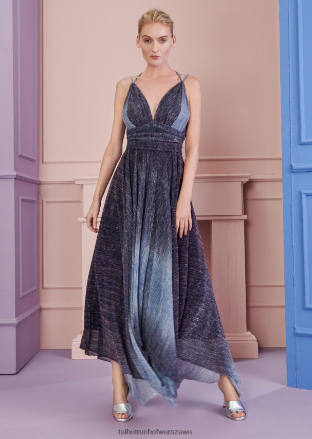 Talbot Runhof odzież elektryczny błękit kobiety suknia wieczorowa hoja1 0RPB2J14