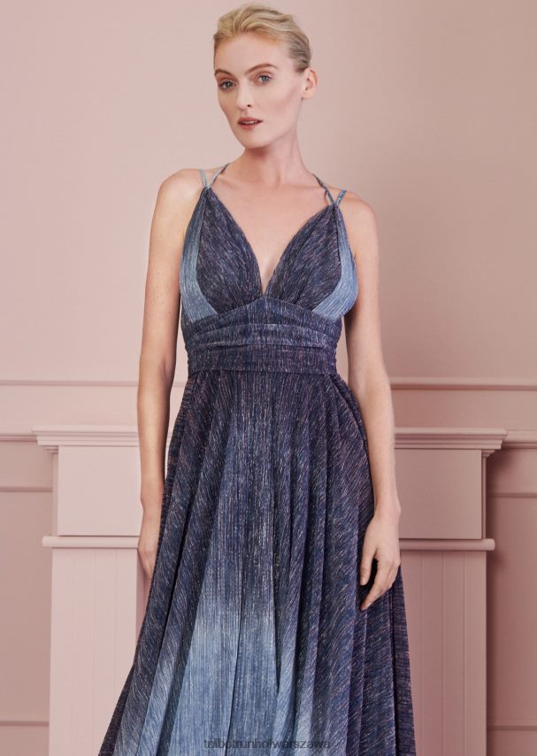 Talbot Runhof odzież elektryczny błękit kobiety suknia wieczorowa hoja1 0RPB2J14