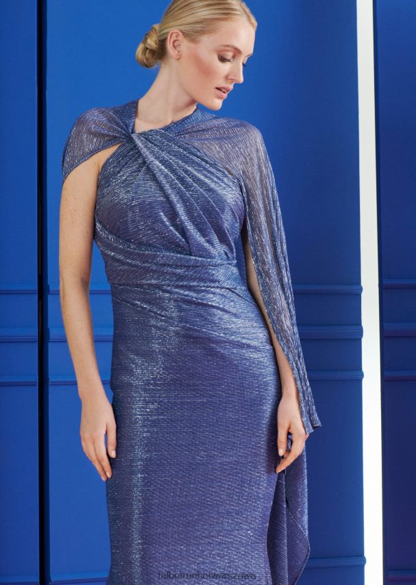 Talbot Runhof odzież elektryczny błękit kobiety suknia wieczorowa horaz1 0RPB2J79