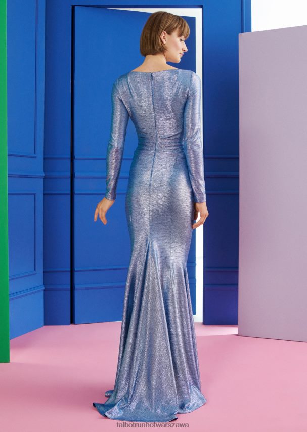 Talbot Runhof odzież elektryczny błękit kobiety suknia wieczorowa komoe14 0RPB2J80