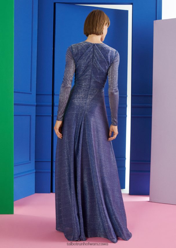Talbot Runhof odzież elektryczny błękit kobiety suknia wieczorowa pokario23 0RPB2J60