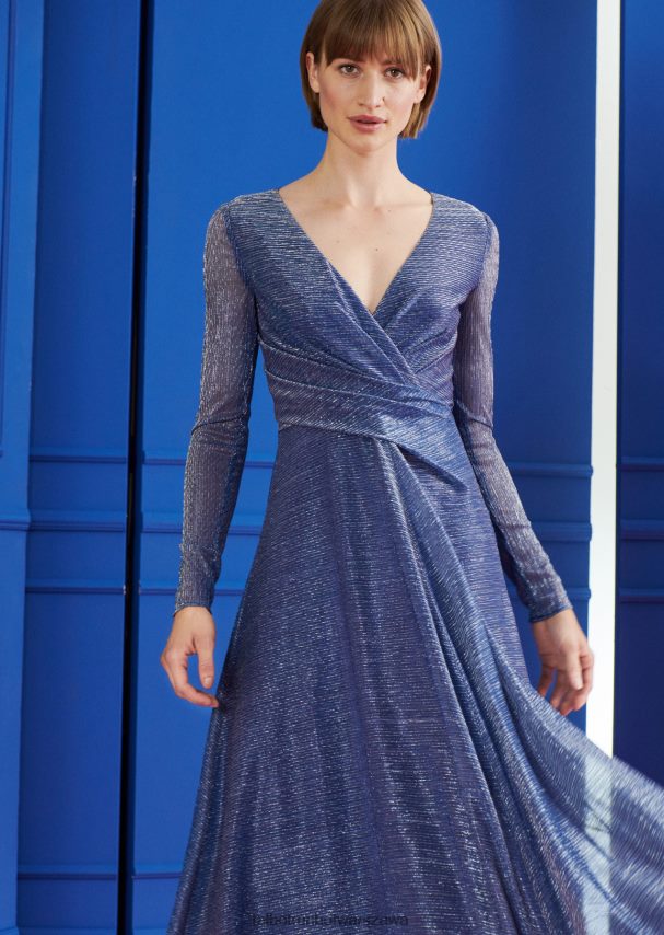 Talbot Runhof odzież elektryczny błękit kobiety suknia wieczorowa pokario23 0RPB2J60