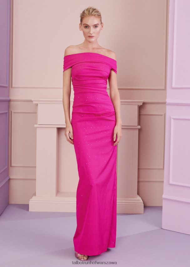 Talbot Runhof odzież fuksja kobiety suknia wieczorowa rosso19 0RPB2J9
