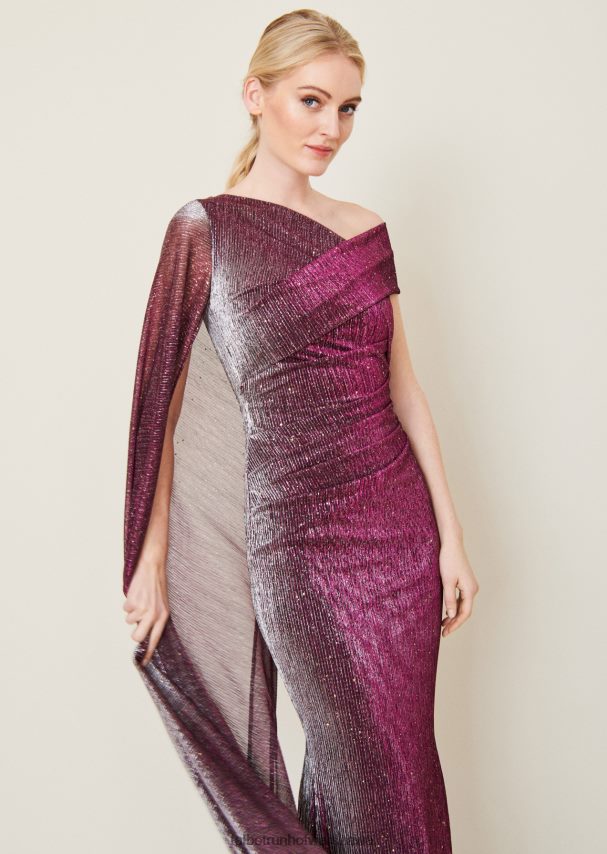 Talbot Runhof odzież fuksjowa czerwień kobiety suknia wieczorowa Rosedale7 0RPB2J92