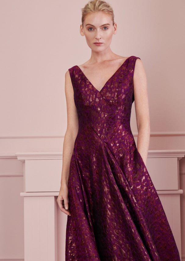 Talbot Runhof odzież fuksjowa czerwień kobiety suknia wieczorowa tottori8 0RPB2J20