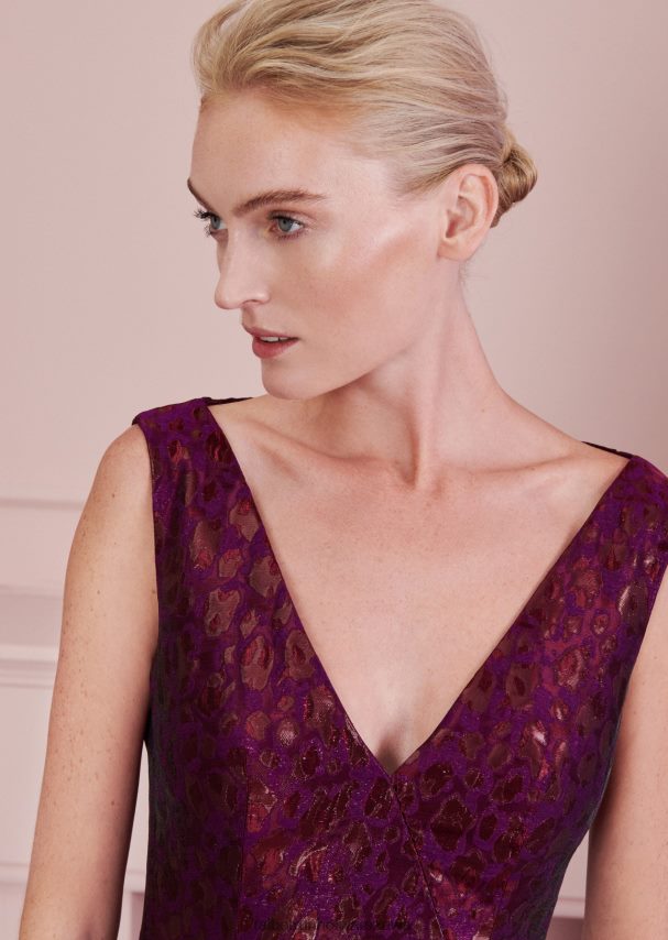 Talbot Runhof odzież fuksjowa czerwień kobiety suknia wieczorowa tottori8 0RPB2J20