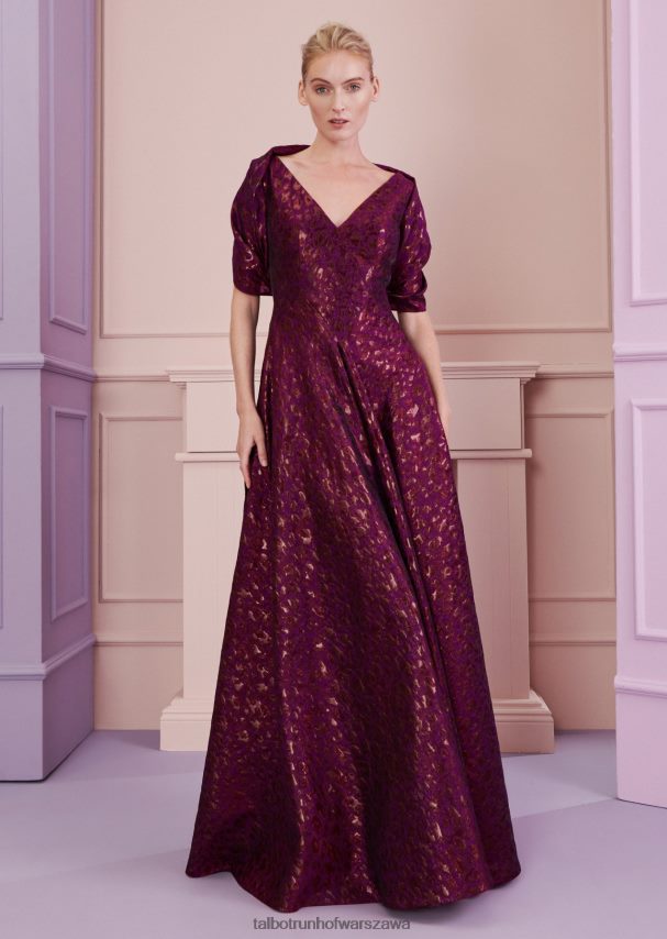 Talbot Runhof odzież fuksjowa czerwień kobiety suknia wieczorowa tottori8 0RPB2J20