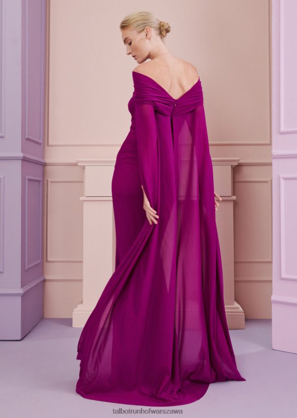 Talbot Runhof odzież fuksjowy róż kobiety suknia wieczorowa bortolo4 0RPB2J10