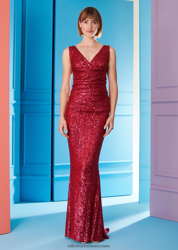 Talbot Runhof odzież herbaciany róż kobiety suknia wieczorowa bossa18 0RPB2J61
