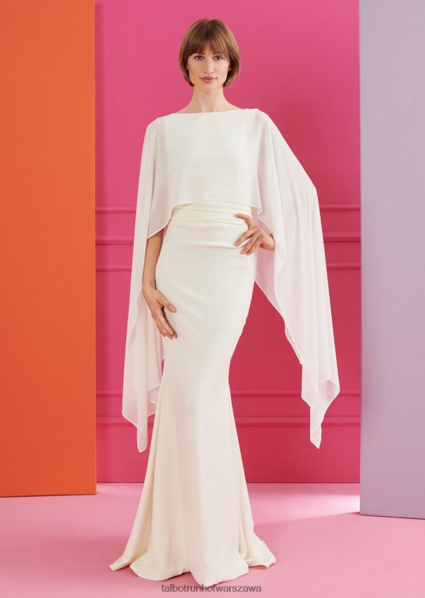 Talbot Runhof odzież kość słoniowa kobiety suknia wieczorowa fortezza2 0RPB2J74