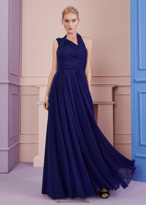 Talbot Runhof odzież kobaltowy błękit kobiety suknia wieczorowa googly3 0RPB2J15