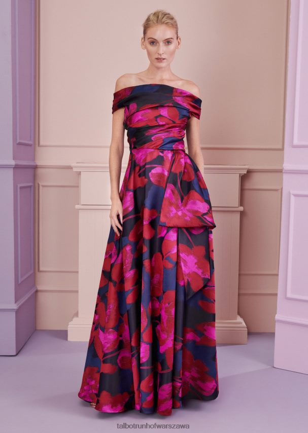 Talbot Runhof odzież królewski granat kobiety suknia balowa cordero4 0RPB2J8