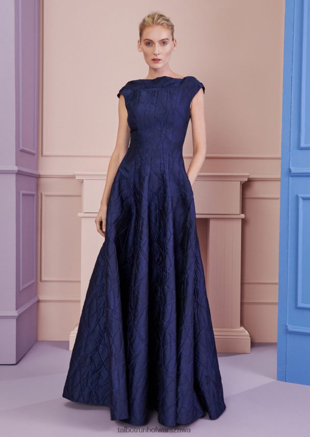Talbot Runhof odzież królewski granat kobiety suknia balowa covana3 0RPB2J23