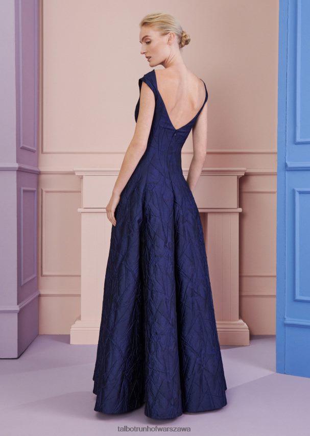 Talbot Runhof odzież królewski granat kobiety suknia balowa covana3 0RPB2J23