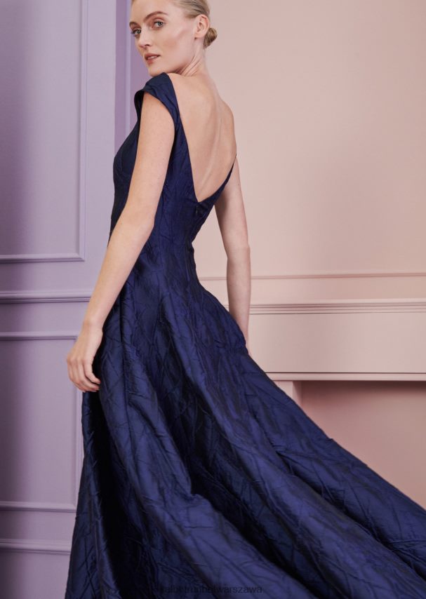 Talbot Runhof odzież królewski granat kobiety suknia balowa covana3 0RPB2J23