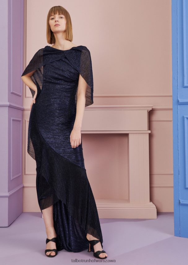 Talbot Runhof odzież marynarski błękit kobiety suknia wieczorowa kong1 0RPB2J24