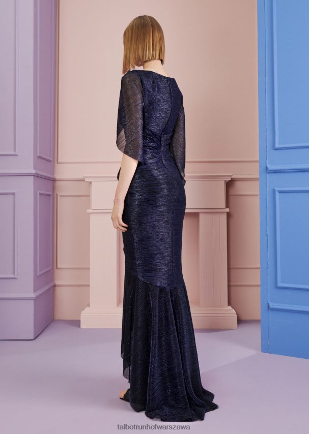 Talbot Runhof odzież marynarski błękit kobiety suknia wieczorowa kong1 0RPB2J24