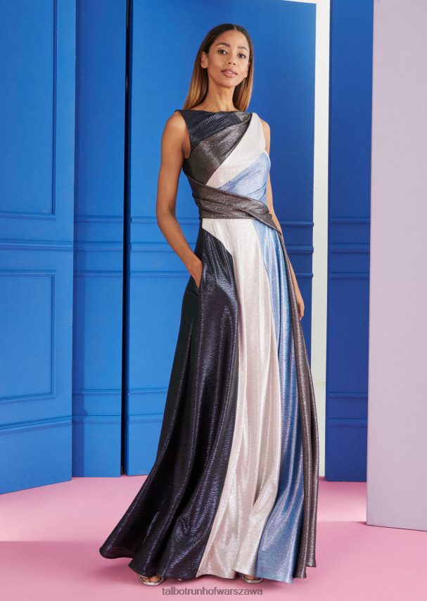Talbot Runhof odzież mieszaj kolor platynowy kobiety suknia wieczorowa solymar16 0RPB2J81
