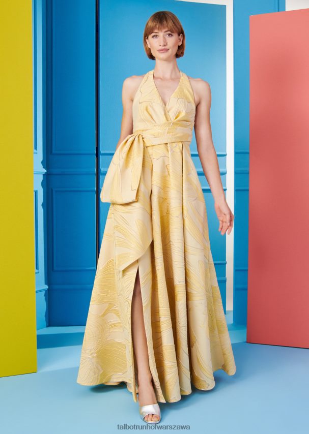 Talbot Runhof odzież mimoza żółta kobiety suknia wieczorowa cosetta3 0RPB2J56