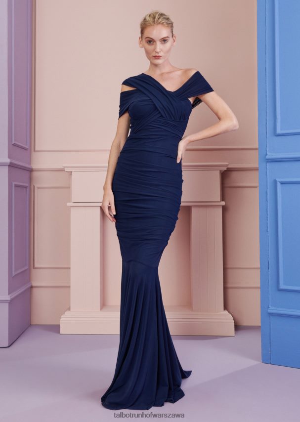 Talbot Runhof odzież niebieska północ kobiety suknia wieczorowa hoy2 0RPB2J19