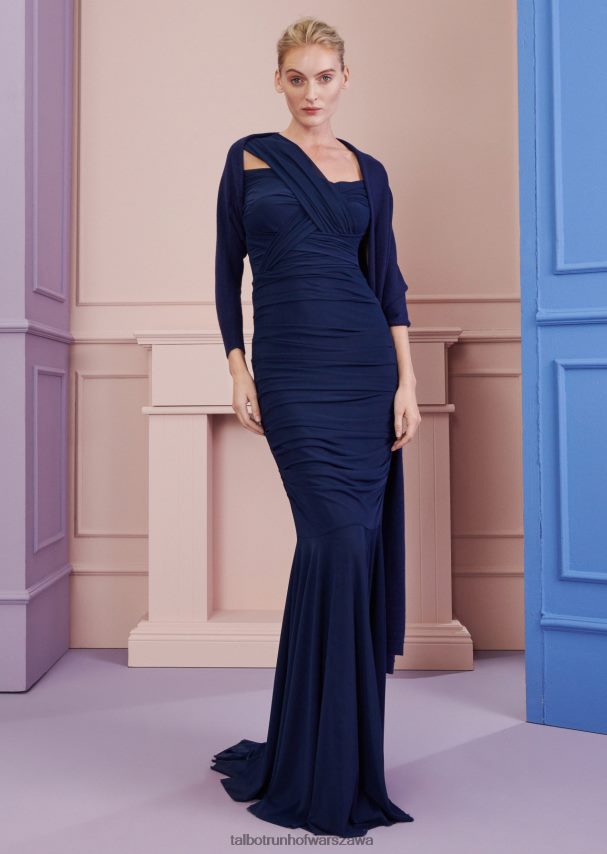 Talbot Runhof odzież niebieska północ kobiety suknia wieczorowa hoy2 0RPB2J19