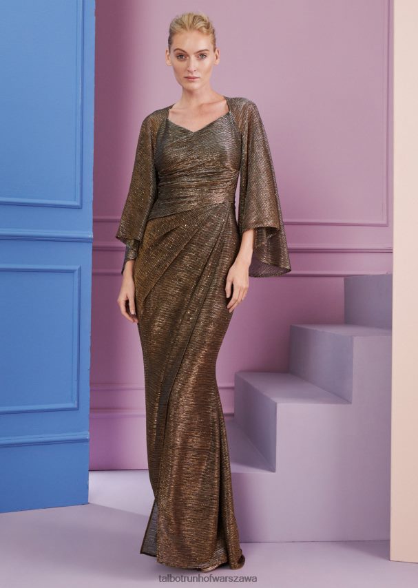 Talbot Runhof odzież złoto kobiety suknia wieczorowa korana1 0RPB2J3
