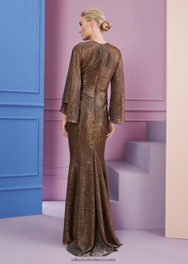 Talbot Runhof odzież złoto kobiety suknia wieczorowa korana1 0RPB2J3