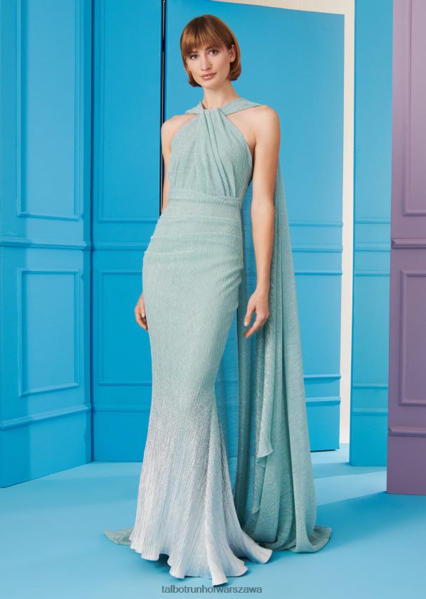 Talbot Runhof odzież zieleń piany morskiej kobiety suknia wieczorowa coppelia5 0RPB2J70
