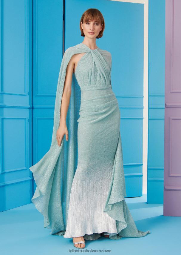 Talbot Runhof odzież zieleń piany morskiej kobiety suknia wieczorowa coppelia5 0RPB2J70