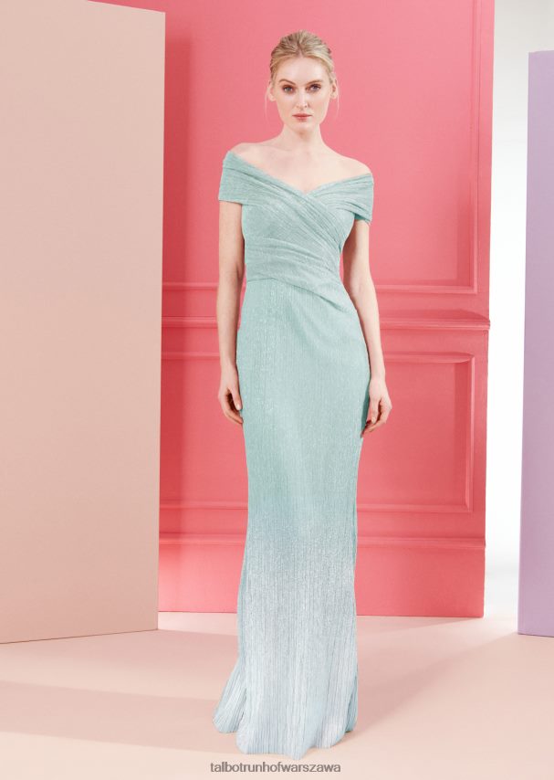 Talbot Runhof odzież zieleń piany morskiej kobiety suknia wieczorowa tokara7 0RPB2J66
