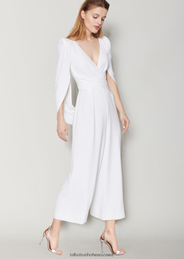 Talbot Runhof odzież biały kobiety kombinezon silva3 0RPB2J266