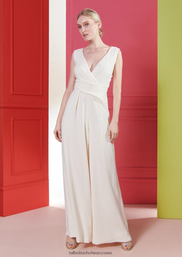 Talbot Runhof odzież kość słoniowa kobiety kombinezon didi3 0RPB2J253