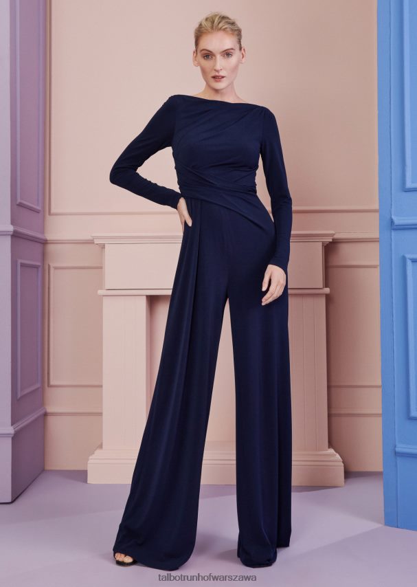 Talbot Runhof odzież królewski granat kobiety kombinezon River9 0RPB2J258