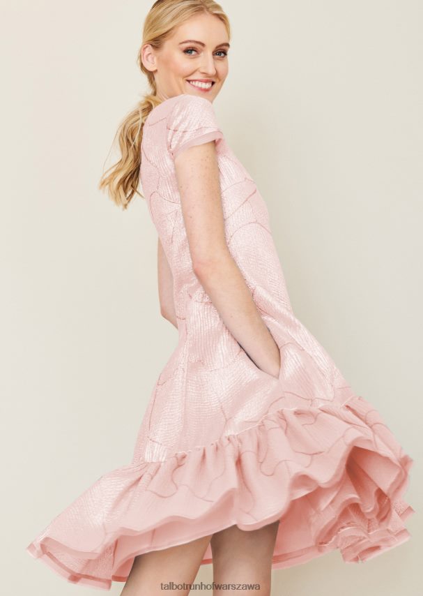 Talbot Runhof odzież Kwarc różowy kobiety sukienka koktajlowa Fontelina5 0RPB2J208