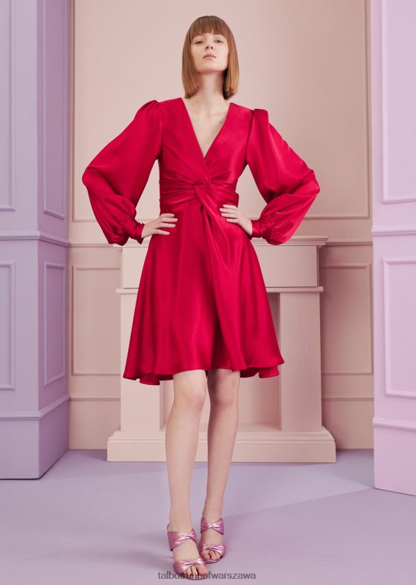 Talbot Runhof odzież Szkarłatna Czerwień kobiety sukienka koktajlowa golambini13 0RPB2J161